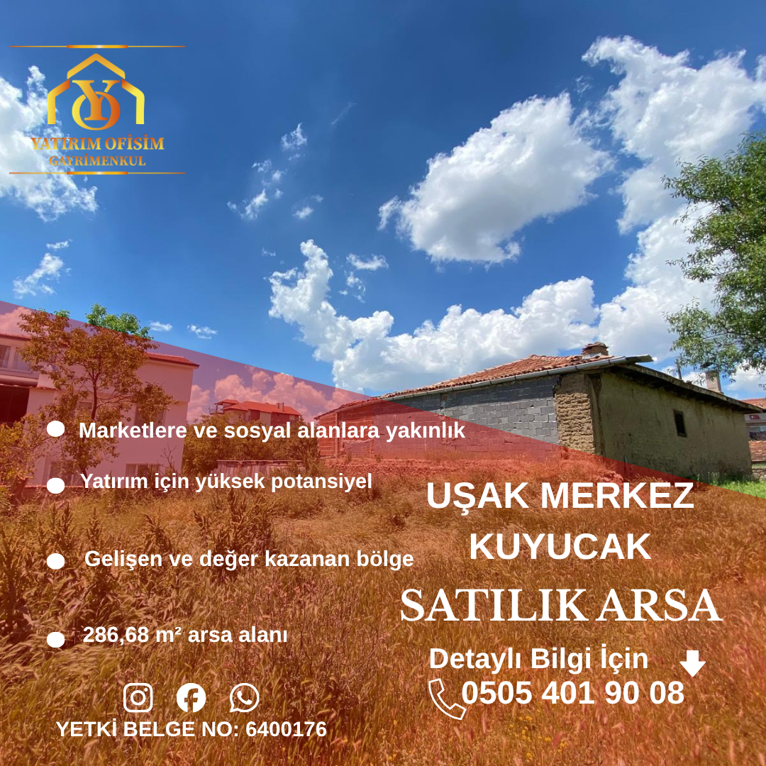SATILIK MERKEZ KUYUCAK’DA 286,68 m² ARSA